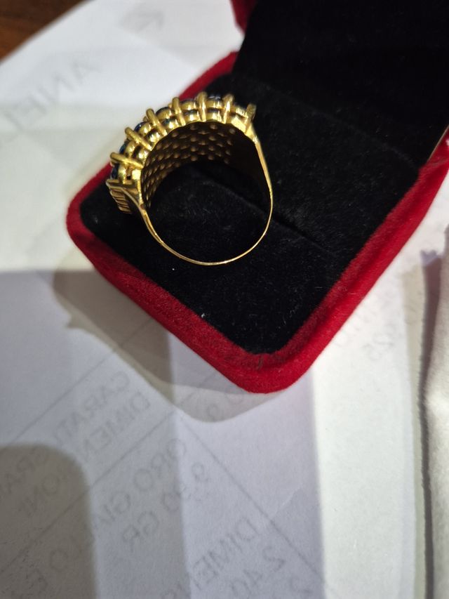 Anello oro 9kt | 28 Zaffiri