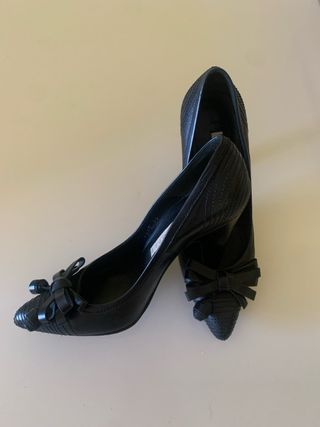 Pura Lopez - Zapatos negros tacón 37