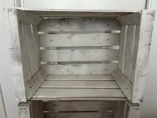 Estantería 3 cestas madera blanca