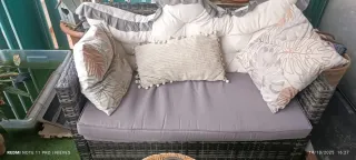 Sofá terraza 2 plazas Gris