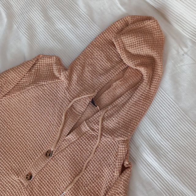 Maglione con cappuccio beige