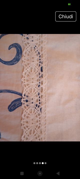 2 Asciugamani Teli Ricamati Vintage in Cotone