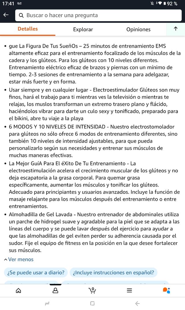 Electroestimulador glúteos