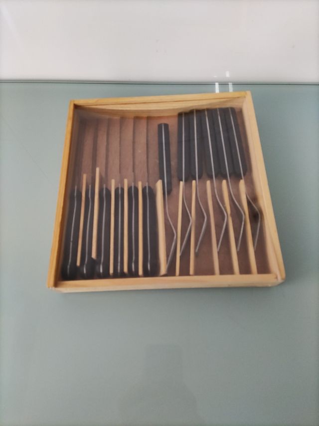 Cubiertos chuleteros madera 12 piezas