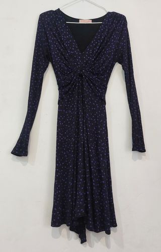 Vestido KRISP estampado flores - Negro/Morado