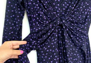 Vestido KRISP estampado flores - Negro/Morado