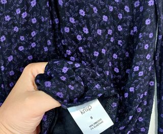 Vestido KRISP estampado flores - Negro/Morado