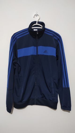 Sudadera Adidas azul con cremallera 