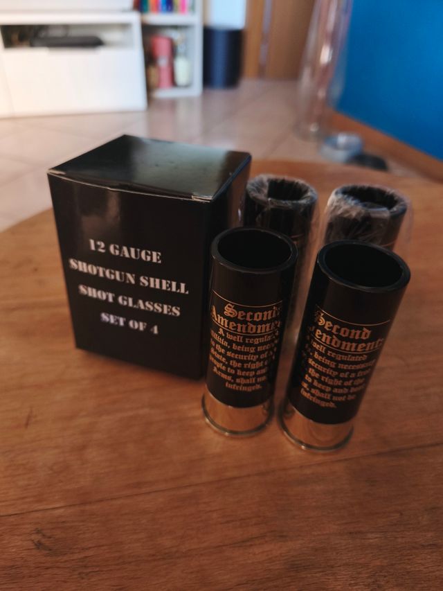 Bicchieri Shotgun 12 Gauge + apribottiglie parete 
