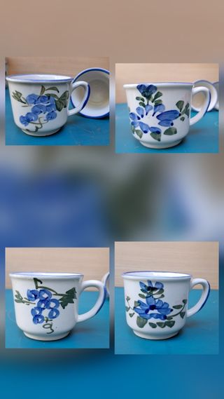 Tazze e tazzine ceramiche dipinte a mano