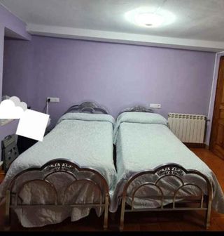 2 camas individuales cromadas