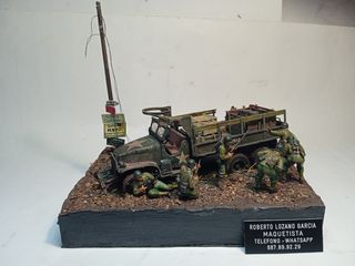 DIORAMA MILITAR MAQUETA- BOSQUE DE HüRTGEN 1944