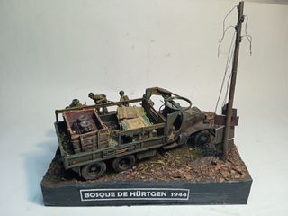DIORAMA MILITAR MAQUETA- BOSQUE DE HüRTGEN 1944