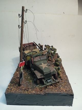 DIORAMA MILITAR MAQUETA- BOSQUE DE HüRTGEN 1944