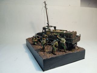 DIORAMA MILITAR MAQUETA- BOSQUE DE HüRTGEN 1944