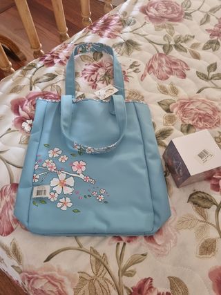 Bolso y bloc Clairefontaine - Azul