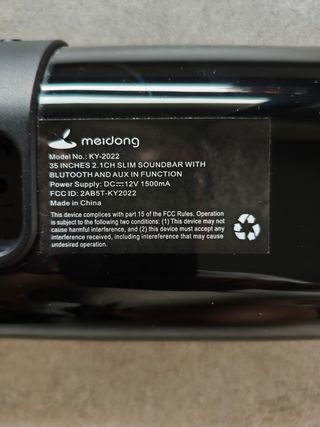 Barra sonido Meidong 2 x 15 W