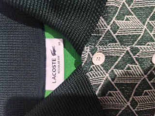 Polo Lacoste verde M - 38