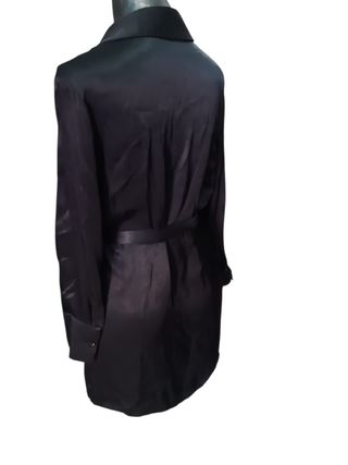 Vestido camisero Bershka negro