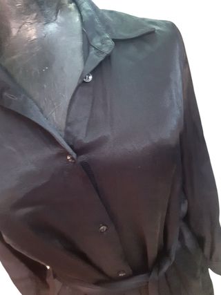 Vestido camisero Bershka negro