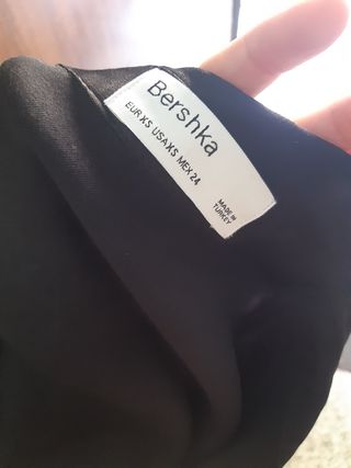 Vestido camisero Bershka negro