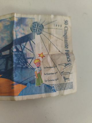 Billete 50 Francos, El Principito. Colección.