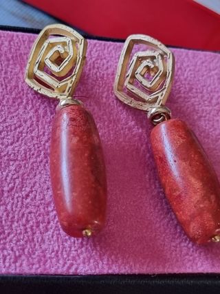 Orecchini corallo oro - vintage