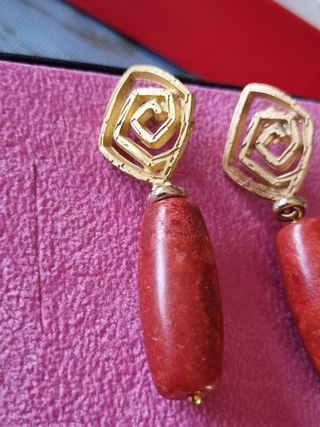 Orecchini corallo oro - vintage