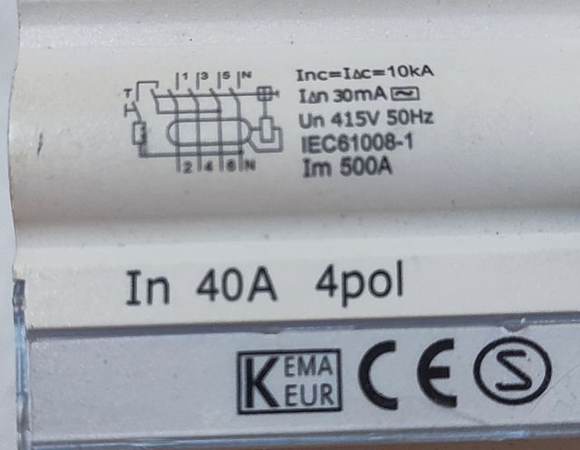 Interruptor Diferencial Maxge EPR-4 40A