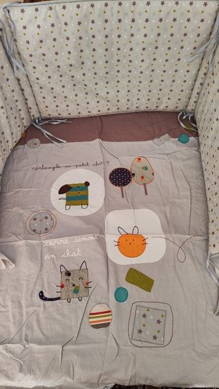 Chichonera cuna bebé + funda nórdica