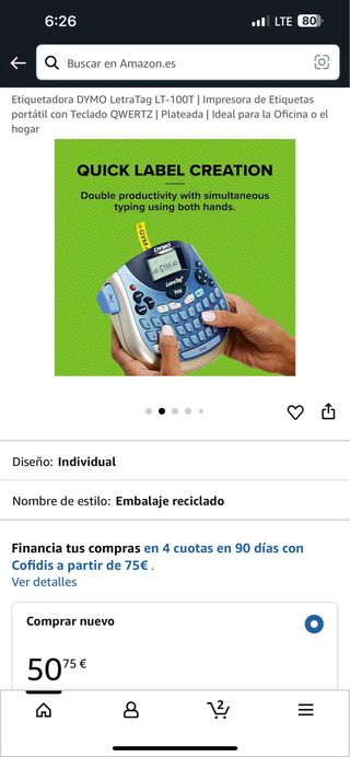 DYMO LetraTag LT-100T - Etiquetadora