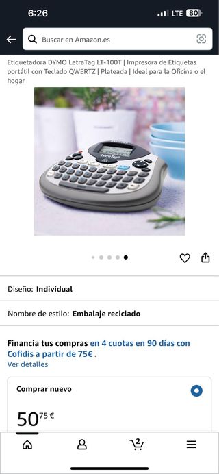 DYMO LetraTag LT-100T - Etiquetadora