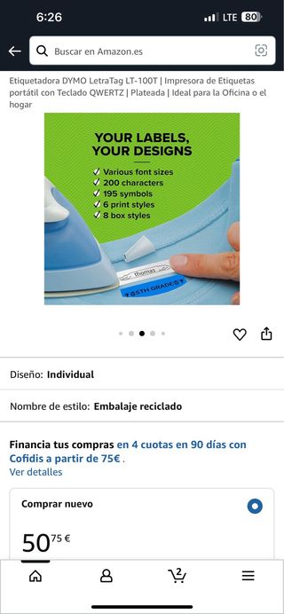 DYMO LetraTag LT-100T - Etiquetadora