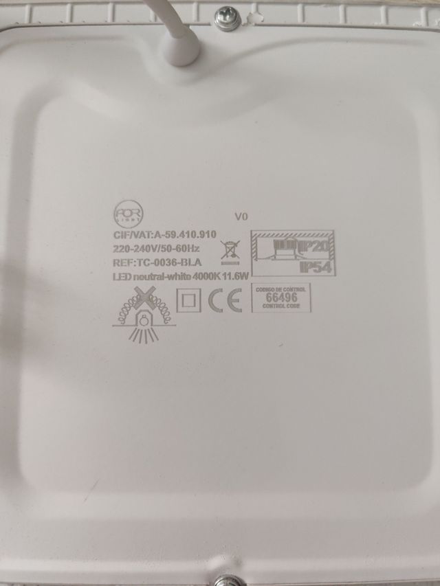 Foco LED empotrable cuadrado