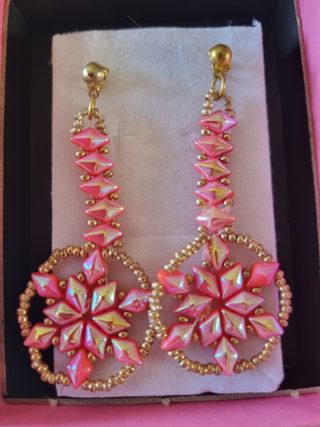 Orecchini stella oro rosa
