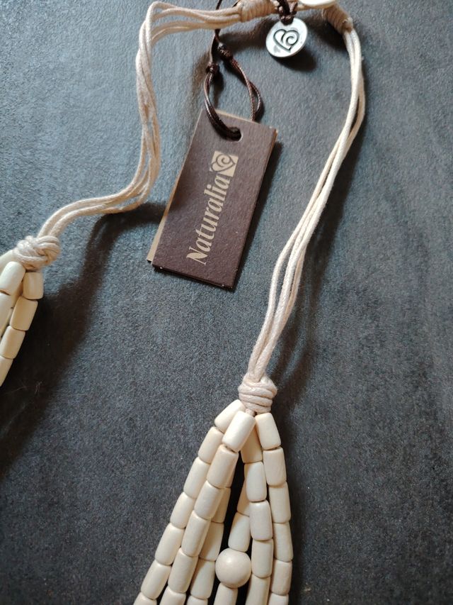 Collana Naturindia beige multifilo