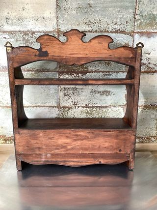 Estante madera 2 cajones - 44x18x48cm