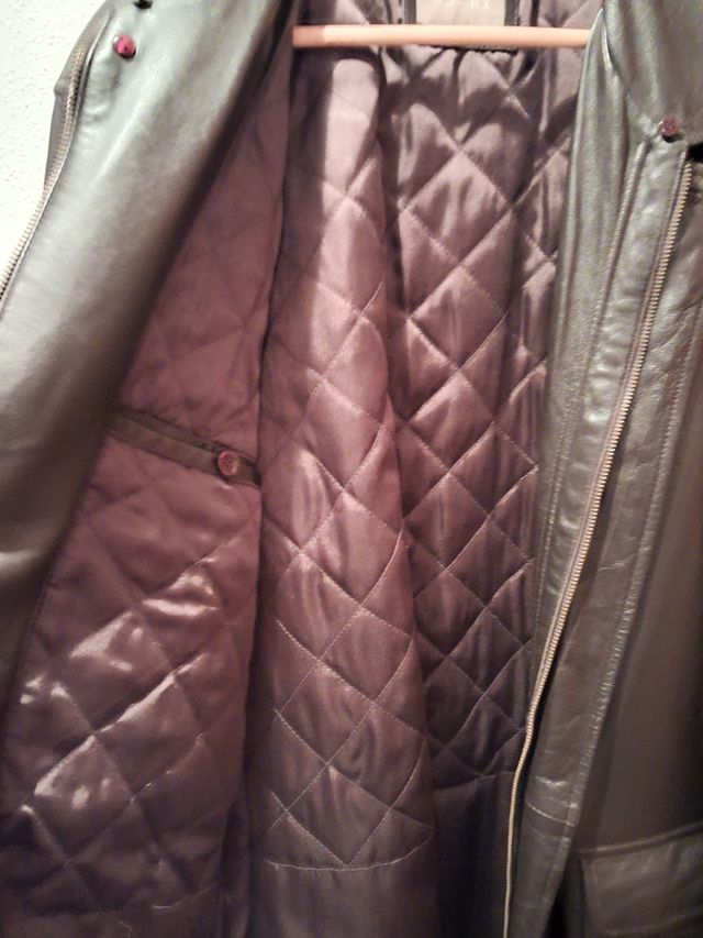 Parka piel caballero negra