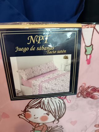 Juego sábanas 105 niño/a, tacto satén