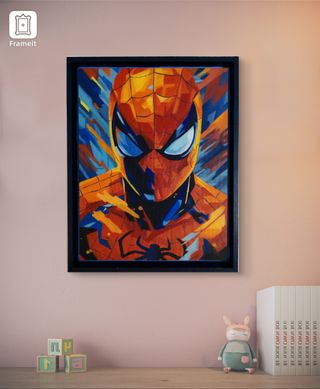 Cuadro Spiderman óleo - Marco flotante