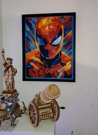 Cuadro Spiderman óleo - Marco flotante