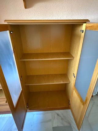 Conjunto mueble salón madera