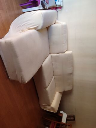 Sofá cama chaise longue beige