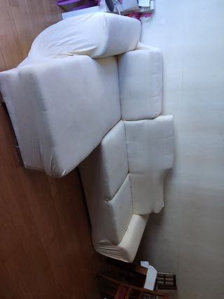 Sofá cama chaise longue beige