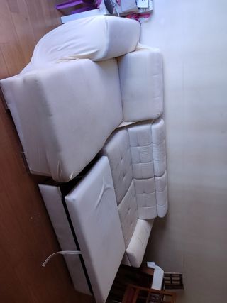 Sofá cama chaise longue beige