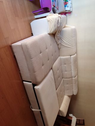 Sofá cama chaise longue beige