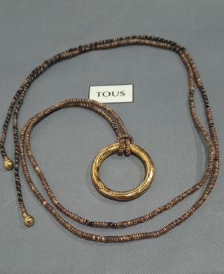 Collar TOUS dorado con cordón