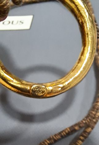 Collar TOUS dorado con cordón
