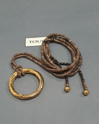 Collar TOUS dorado con cordón