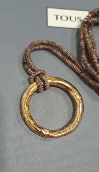 Collar TOUS dorado con cordón
